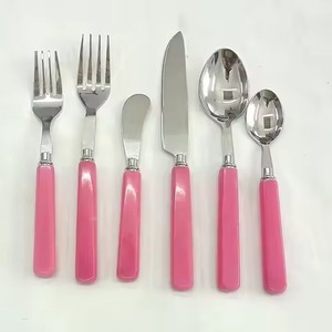 Juego de Cubiertos Hechos a Mano con Mango de Acero Inoxidable Ecológico, Cabeza Plateada, Vajilla Moderna de Lujo para Mesa de Comedor, Cubiertos Premium para el Hogar - Product Image 1
