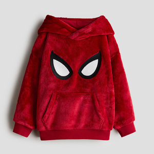 Sudadera con Capucha para Niñas, Estilo Holgado, Color Sólido, Felpa, Hombros Caídos, Suave y Cómoda, Ropa Casual - Product Image 6