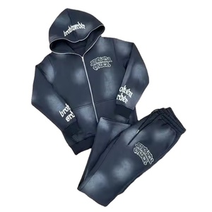 Nuevo 2025 100% algodón de alta calidad bordado chándales gruesos 450 GSM fondo abierto recortado Sudadera con capucha chándal Pull Over Pakistán - Product Image 1