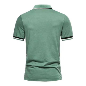 เสื้อโปโลใส่สบายสำหรับผู้ชายเสื้อผ้าฝ้ายระบายอากาศเข้ารูปลำลองสำหรับฤดูร้อน - Product Image 6
