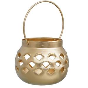 Support mural décoratif en fer doré pour bougies chauffe-plat, fait main, pour la maison, le bureau, les mariages, les fêtes et les événements, en gros - Product Image 4