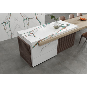 เคาน์เตอร์ครัวและห้องน้ำแบบสั่งทำพิเศษ หินควอตซ์ Calacatta สำหรับโครงการโรงแรม พร้อมบริการตัดสำเร็จรูป - Product Image 1