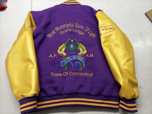 Veste Personnalisée MASTER MASON Masonic Regalia Varsity Vestes Violet - Product Image 5