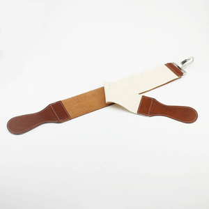 Professional Genuine Leather Straight <b>Razor</b> Strop Barber Honing Strap Hanging <b>Sharpening</b> Belt for <b>Razor</b> Blade Edge Maintenance - Product Image 3