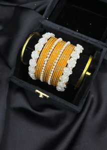 Customized Velvet Fabric <b>Copper</b> Alloy Bangle Churian Sets Trendy Silver Plated High-grade <b>for</b> <b>Women</b> Latest Festive Eid Party - Product Image 5