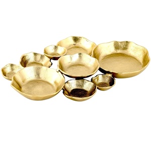 Vaisselle de table personnalisable à 9 compartiments, en aluminium poli argenté, écologique, moderne, non revêtue, multi-compartiments, pour les mariages - Product Image 6