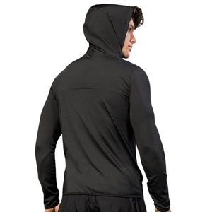 Sudadera CON CAPUCHA DE LICRA y poliéster con cremallera para hombre, logotipo personalizado de calidad superior, diseño bordado impreso, ajuste Atlético - Product Image 3