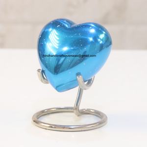 Grande urne de crémation en laiton en forme de cœur pour adultes cendres funéraires fabricant et fournisseur de restes d'Inde - Product Image 5