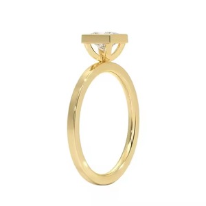 Square Princess Cut Simulating Diamond 925 Sterling <b>Silver</b> Yellow Gold Plated Bridal <b>Ring</b> <b>Set</b> for Wedding - Product Image 4