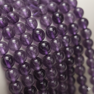 Perles en gros Beadsnfashion, perles rondes en améthyste de 5 mm, violettes, pour la fabrication de bijoux DIY, bracelets, colliers, boucles d'oreilles - Product Image 2