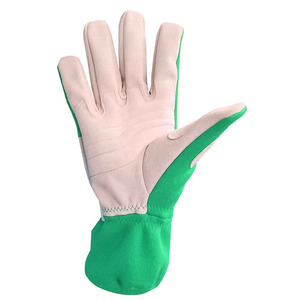 Red Full Finger Racing Gloves White Panels Hook Loop Closure Non Slip Breathable Outdoor Activities Car Driving Sports Gloves - Product Image 4
