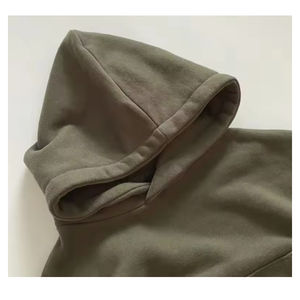 Sweat à capuche épais 100% coton pour homme Pantalon de survêtement court Saison d'hiver Motif tricoté Taille XL Col à capuche Pull fabriqué - Product Image 5