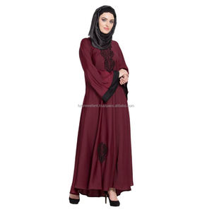 Abaya musulmane à manches longues décontractées avec poche Abaya de prière pour femme musulmane grande taille confortable - Product Image 5