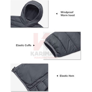 Water Resistant Windproof Mens Puffer Jacket Hood Warm Quilted Winter <b>Coat</b> for Outdoor Sports OEM/ODM Custom Branding - Product Image 6