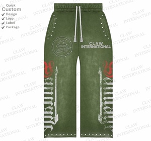 100% coton surdimensionné survêtement lavage à l'acide hiver survêtement hommes respirant survêtement de haute qualité Logo personnalisé survêtement - Product Image 6