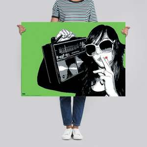 Póster Moderno Estilo Steez con Diseño de Boom Box para Decoración de Pared - Product Image 1