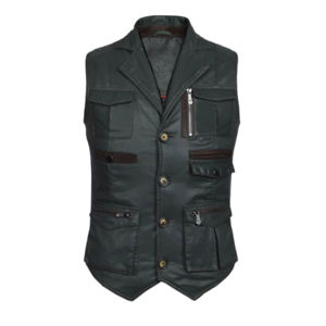 Professional Manufacturer's Top Selling Casual Canvas Leather Vest Button <b>Decoration</b> Breathable Autumn/Winter Outer Wear <b>Summer</b> - Product Image 1