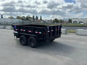 Remorques à benne basculante à vendre, utilitaire commercial, essieu tandem, taille 7x14, idéal pour le transport de gravier, de terre, de sable et d'équipements. - Product Image 3