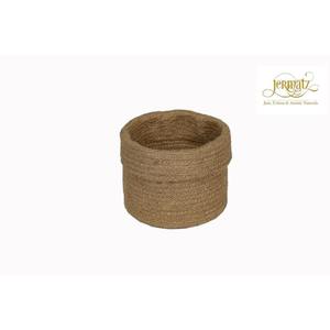 Nouvel Arrivage Panier Tressé en Corde de Coton Forme Ovale avec Détails en Cuir et Bois pour Rangement, Emballage, Vêtements, Articles de Mode, Design Couleur, Plantes, Écologique, Vente en Gros - Product Image 1