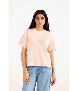 Camiseta Holgada de Verano para Mujer, Ecológica, con Estampado Gráfico - Product Image 1