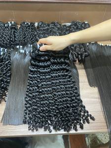 Alta calidad Super doble dibujado crudo Remy rizado Paquete de cabello humano vietnamita con precio al por mayor barato - Product Image 2