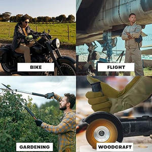 Guantes de vuelo Nomex de dedo completo Guantes de cuero compatibles con pantalla táctil y resistentes al calor para uso en exteriores - Product Image 4