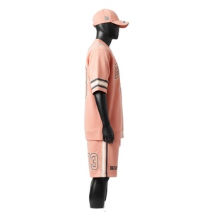 Conjunto de Pantalones Cortos de Fútbol para Hombre, Premium, 220 GSM, Poliéster Interlock, Color Durazno Suave, Panel Lateral con Transferencia Térmica, Logotipo Personalizado - Product Image 3