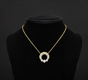 Collier pendentif en or tendance avec diamants, triple fleur, bijoux fins pour femmes, cadeau de fiançailles et d'anniversaire - Product Image 6