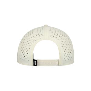 Casquette de golf imperméable et légère avec logo personnalisé en patch de caoutchouc, trous découpés au laser, cordelette respirante, casquette snapback pour le parcours de golf - Product Image 4