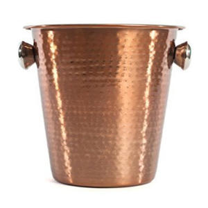 Vaisselle Cuivre et Acier Champagne Seau À Glace En Acier Inoxydable Antique Fini Bar Accessoires Cuivre Fini Seau À Glace - Product Image 5