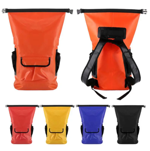 กระเป๋าเป้สะพายหลังกันน้ำม้วนด้านบนแบบพกพาโลโก้ที่กำหนดเองกลางแจ้งพีวีซี - Product Image 6