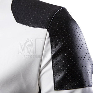 เสื้อแจ็คเก็ตหนังวัวแฟชั่นใหม่สำหรับผู้ชาย น้ำหนักเบา สวมใส่สบาย ระบายอากาศได้ดี เป็นมิตรกับสิ่งแวดล้อม กันลม มีโลโก้ด้านหน้า - Product Image 6