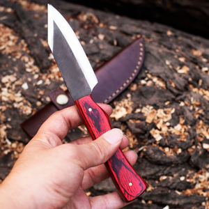 Cuchillo de supervivencia al aire libre de caza de hoja fija de acero inoxidable de 8 pulgadas de alta calidad hecho a mano con madera de olivo cocina uso vegetal - Product Image 6