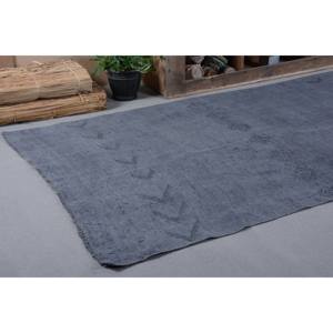 Tapis turc vintage moderne 4,8 pieds x 12,4 pieds Tapis en laine tissé plat bleu avec support en latex pour décorations de salon pour adolescents - Product Image 5