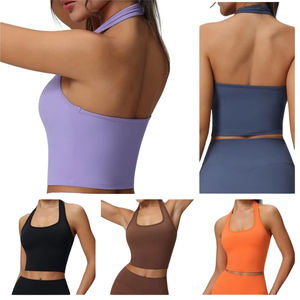 Soutien-gorge de sport antichoc à col halter pour la course, le fitness et le yoga – Qualité supérieure, respirant, confortable et offrant un excellent maintien - Product Image 5