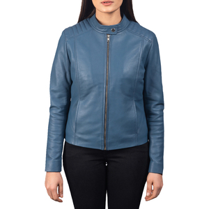 Chaqueta de cuero de alta calidad para mujer, transpirable, de cuero de Pakistán, Mangas de cuero de lona, diseño Original, chaqueta de cuero transpirable - Product Image 1