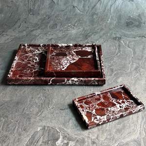 Decorative Marble <b>Tray</b> for Bathroom Countertop Organizing <b>Perfumes</b> Candles Soaps Towels with Country Style Durable Customizable - Product Image 4