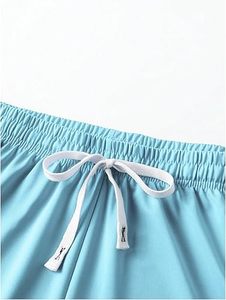 Customized Summer 2-Piece Set <b>for</b> Plus Sizes Acid Wash Faded <b>Shorts</b> Screen Printed Logo Neck T-Shirt Trendy Acid Washed Design - Product Image 3