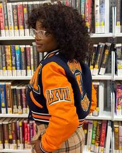 แจ็กเก็ตฤดูหนาวของผู้หญิงเสื้อครอปเสื้อคลุมคอปกตั้งดีไซน์ใหม่ - Product Image 6