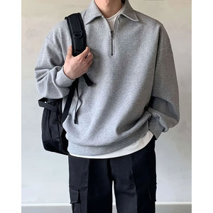 Sudadera informal de manga larga con cuello redondo para hombre con estampado de montaña, poliéster, lavable a máquina - Product Image 1