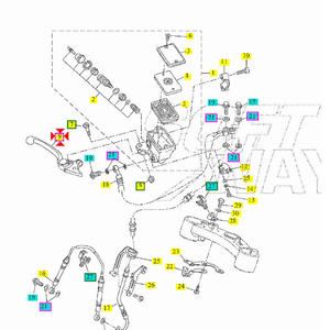 Front Brake Lever for Motorcycle <b>Model</b> 5VS839220000 - Product Image 1