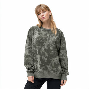 500 GSM Fleece <b>Acid</b> Wash Sweat Suits Women <b>Drop</b> Shoulder Sweatshirt Baggy Washed Sweatpants Set Ladies Jogger Sweatshirts Sets - Product Image 2