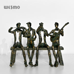 Escultura de banda de <span class=keywords><strong>Jazz</strong></span> de resina personalizable figuritas de músico abstracto escultura de mesa moderna para sala de estar Hotel decoración del hogar - Product Image 1