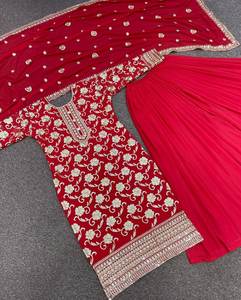 Nuevo diseñador Festival Especial Heavy Fake Georgette Indian & Pakistani Top con Dupatta Festive Wear - Product Image 4