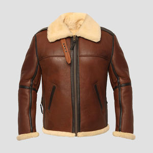 Nueva chaqueta de cuero cómoda para hombre hecha a medida con tamaño de color y forro de tela transpirable y larga para el invierno - Product Image 2