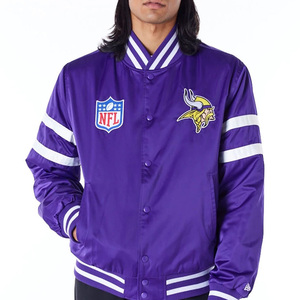 Chaqueta de Béisbol Reversible para Hombre al por Mayor, Personalizada con Logotipo Bordado, de Satén, Transpirable, con Bolsillos Decorativos para Invierno - Product Image 1