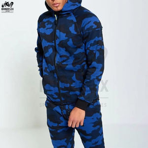 Survêtement camouflage d'hiver pour homme avec logo personnalisé, taille plus, extérieur, sweat-shirt et pantalon de survêtement, fermeture éclair camouflage - Product Image 4
