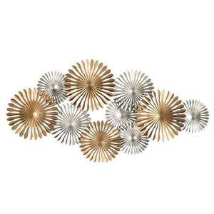 Grand art mural décoratif en métal design floral adapté aux espaces de chambre, de salon ou de couloir avec un look élégant - Product Image 1