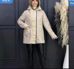 Blazer matelassé à manches mi-longues pour femmes solide ouvert devant haute à capuche longue impression décoration teint uni travail de bureau - Product Image 5