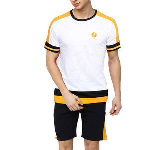 Conjunto de Pantalones Cortos de Verano para Hombre, Ligeros, de Manga Corta, Transpirables, Talla Grande, de Algodón/Poliéster, Cintura Elástica, Ropa Urbana de Alta Calidad - Product Image 1